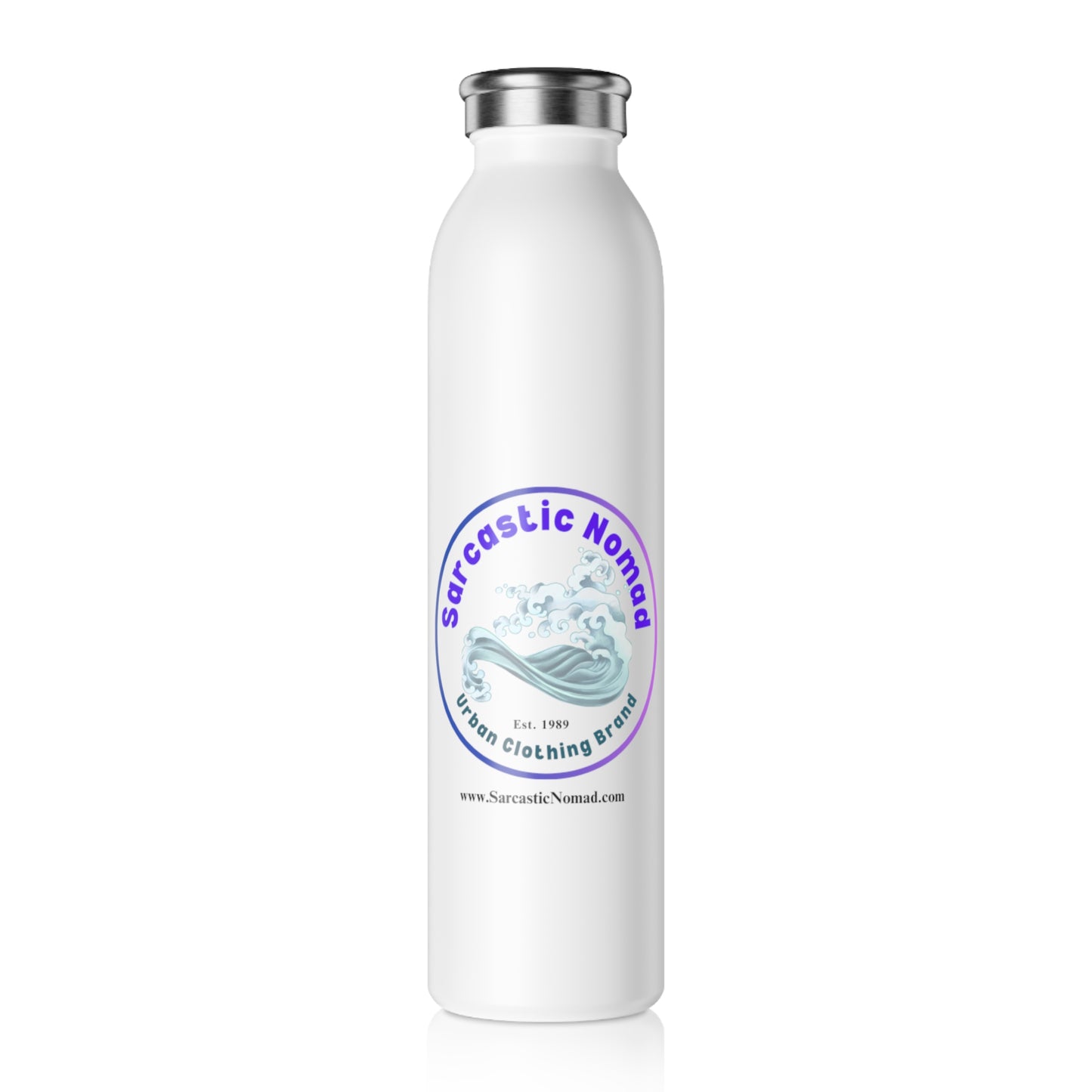 Sarcastic Nomad Slim Water Bottle - Stylish Hydration for our Sarcastic Adventurers